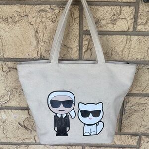 Karl Lagerfeld Paris Kristen Canvas Tote Bag Rare Limited edition